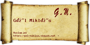 Gál Miklós névjegykártya