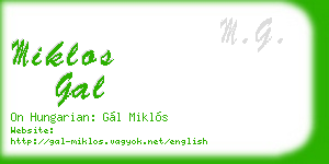 miklos gal business card