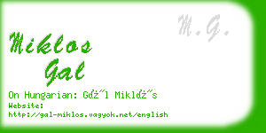 miklos gal business card